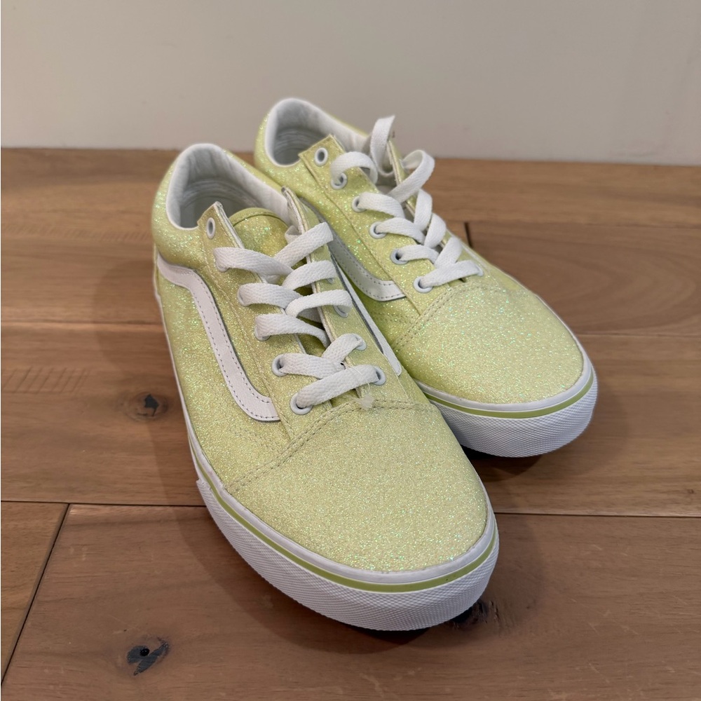 New Vans Kids Sparkle Sneakers - Yellow and White